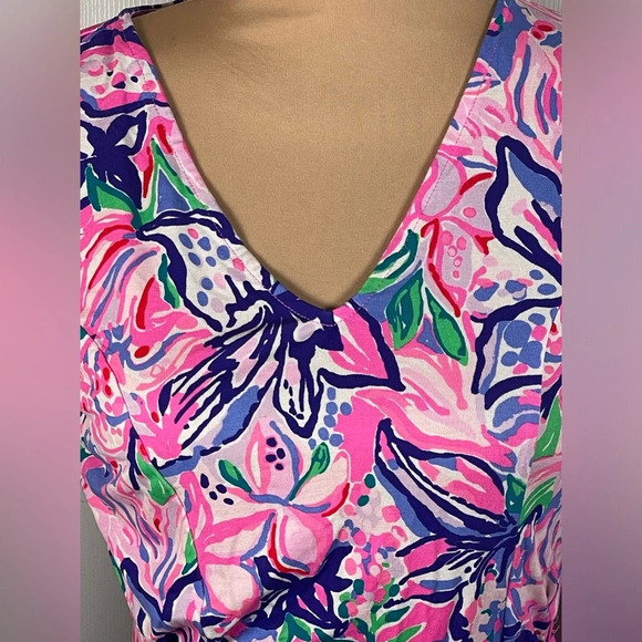 Lilly Pulitzer Florita Wrap Dress Small💜🩷 - Picture 8 of 16